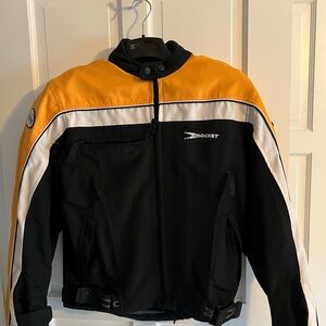Joe Rocket Men's Jacket in Black, White, and Orange